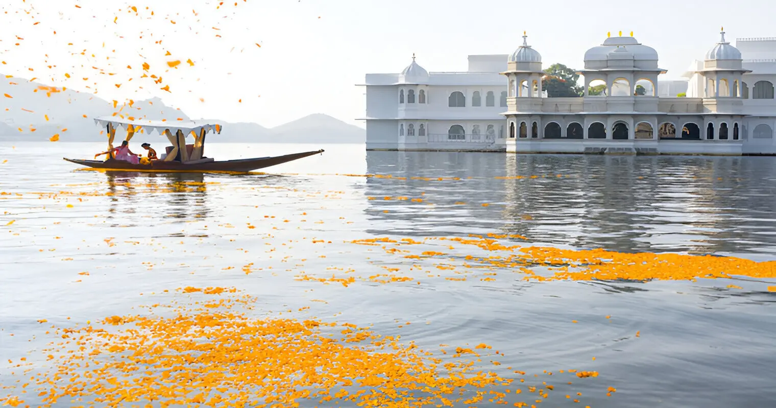 Udaipur for couples — romantic Lake Pichola boat ride Rajasthan India