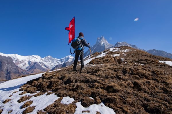 a trekker and his companion one and only nepal na 2024 12 04 20 01 23 utc